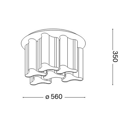 Compo PL6 Soffitto - Ideal-Lux