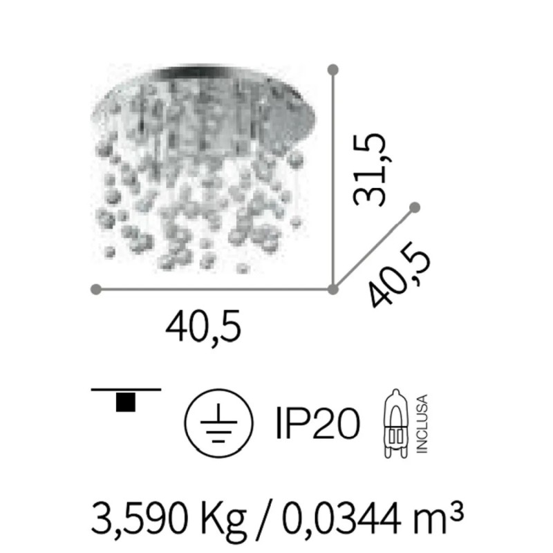 Neve PL8 Soffitto - Ideal-Lux