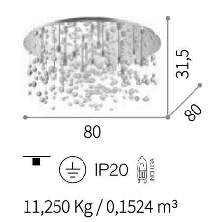 Neve PL15 Soffitto - Ideal-Lux