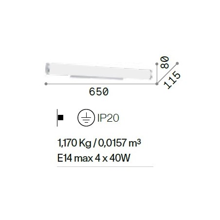 Camerino AP4 Parete - Ideal-Lux