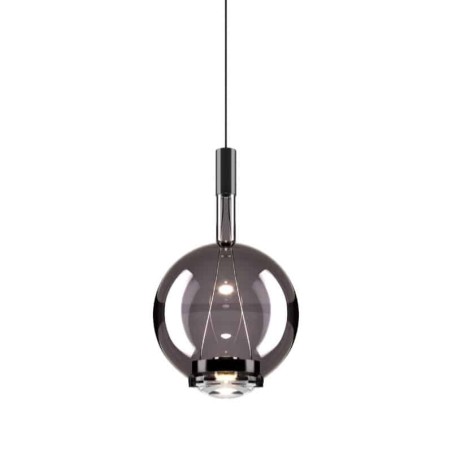 Sky-Fall Round Medium Nero Sospensione - Lodes