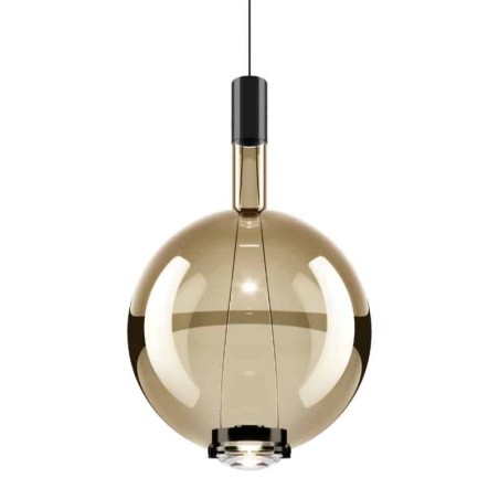 Sky-Fall Round Large Nero Sospensione - Lodes