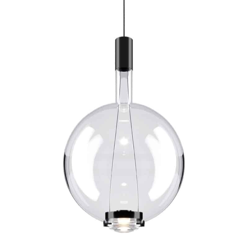 Sky-Fall Round Large Nero Sospensione - Lodes
