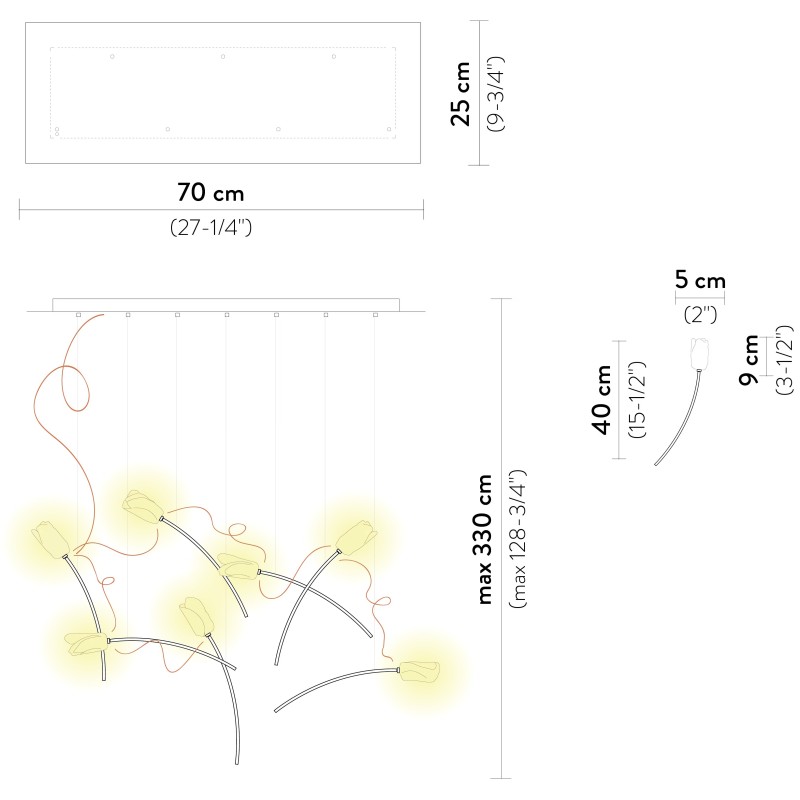 Tulip Suspension 7 Linear - Slamp