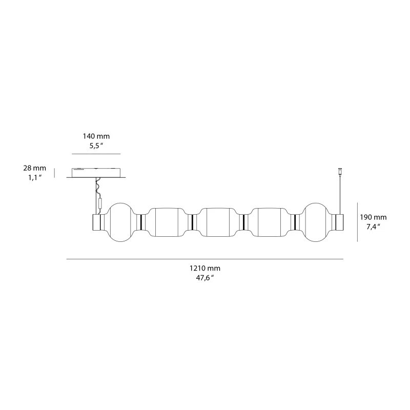 Alambicco Orizzontale Sospensione - Artemide