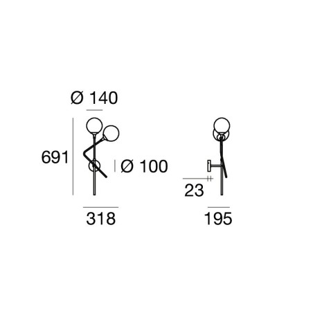 Galassia Doppia Destra Parete - Stilnovo