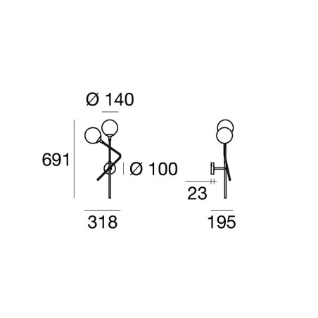 Galassia Doppia Sinistra Parete - Stilnovo