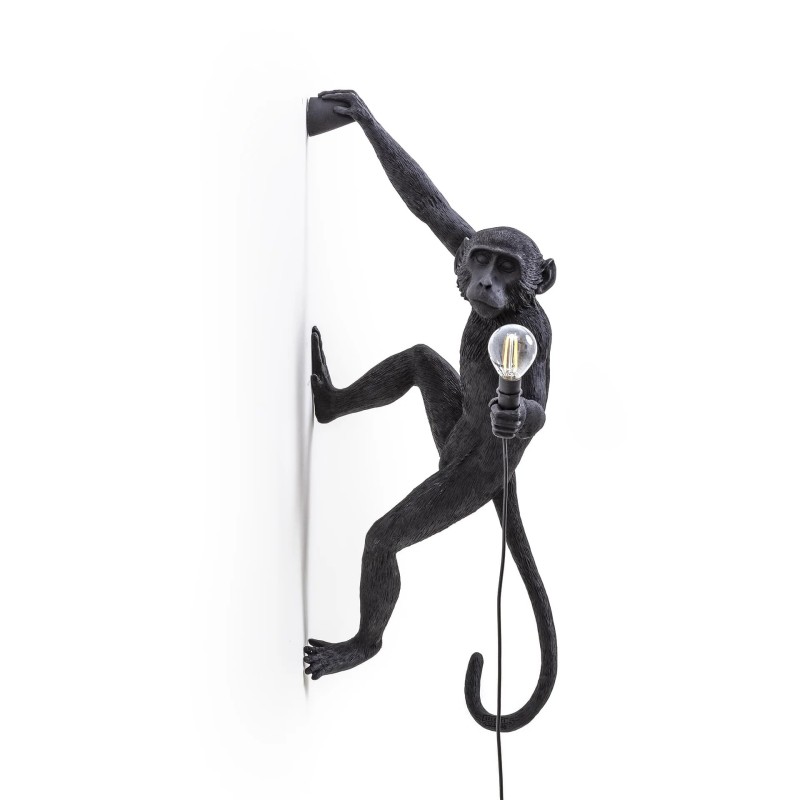 Monkey Lamp Outdoor Hanging Right Hand Black 14919 Parete - Seletti