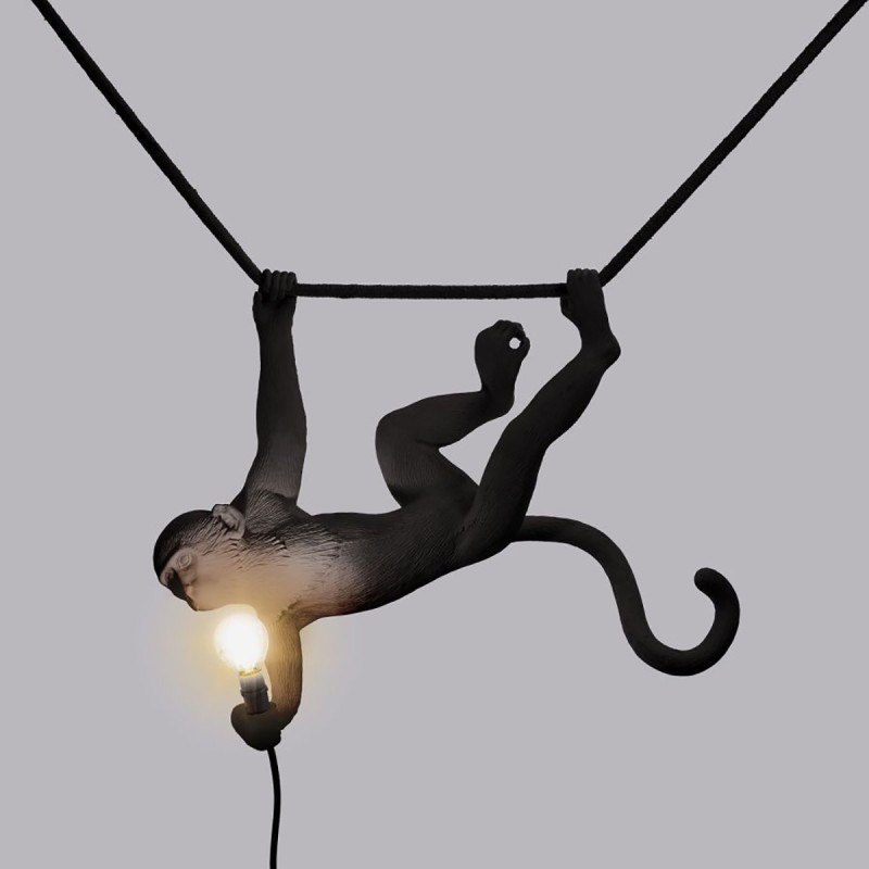Monkey Lamp Outdoor Swing Black 14916 Sospensione - Seletti