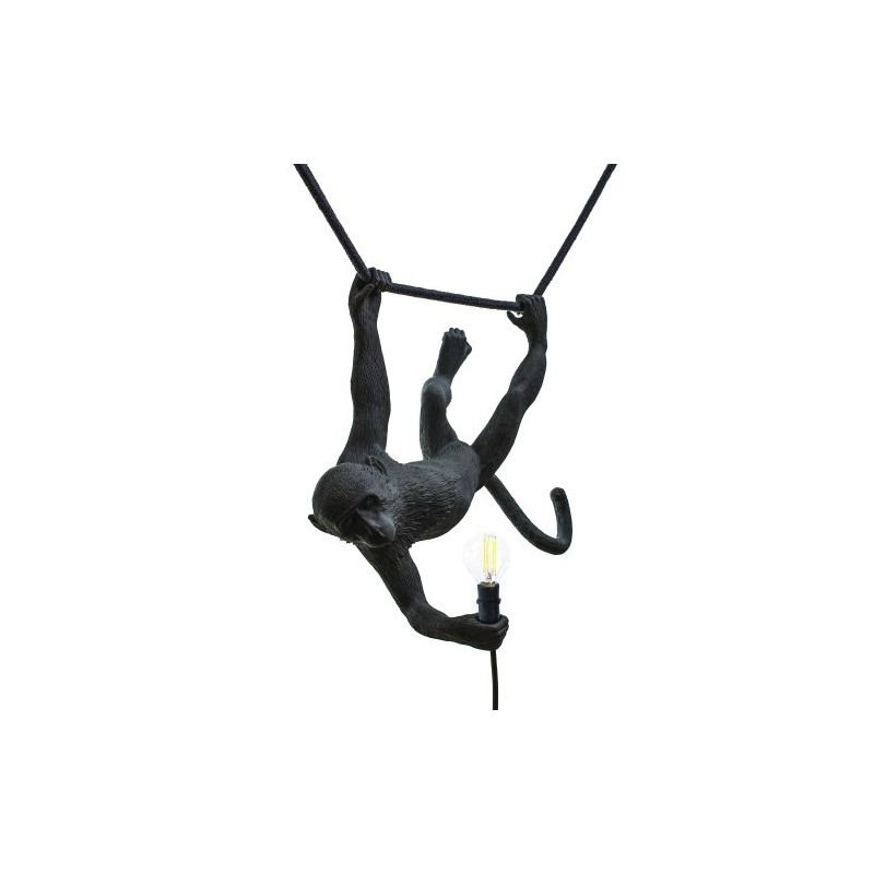 Monkey Lamp Outdoor Swing Black 14916 Sospensione - Seletti