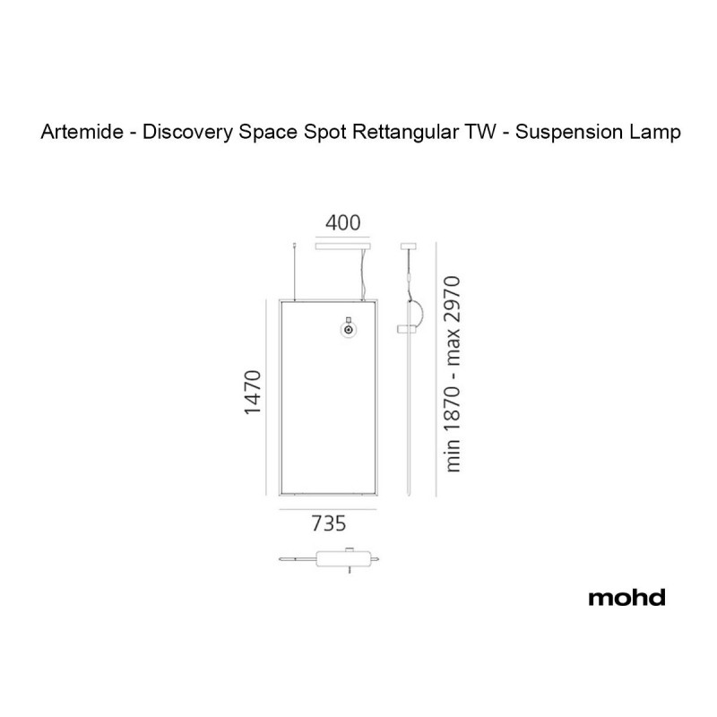 Discovery Space Rectangular Spot TW Sospensione