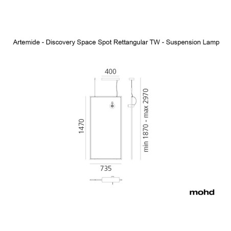 Discovery Space Rectangular Spot TW Sospensione