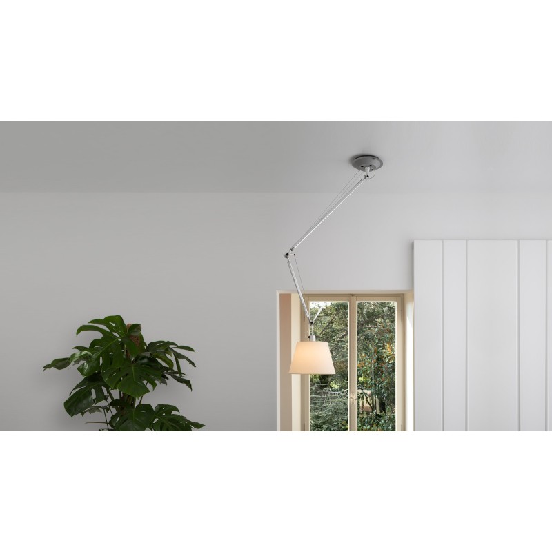 Tolomeo Decentrata diffusore Pergamena/Raso Sospensione