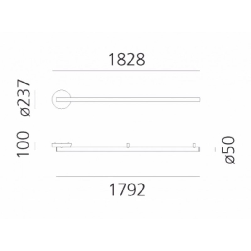 Alphabet of light Linear 180 Parete/Soffitto