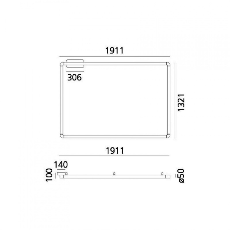 Alphabet of light Rectangular Parete/Soffitto
